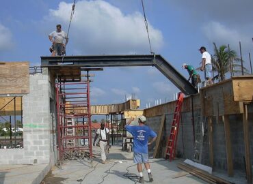 General contractor working on a home`