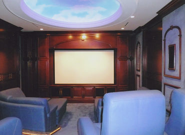 An indoor home theater