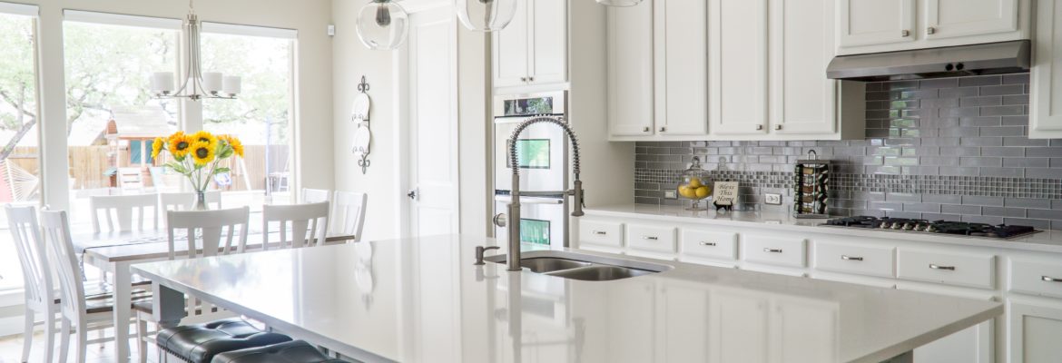 A newly renovated white kitchen