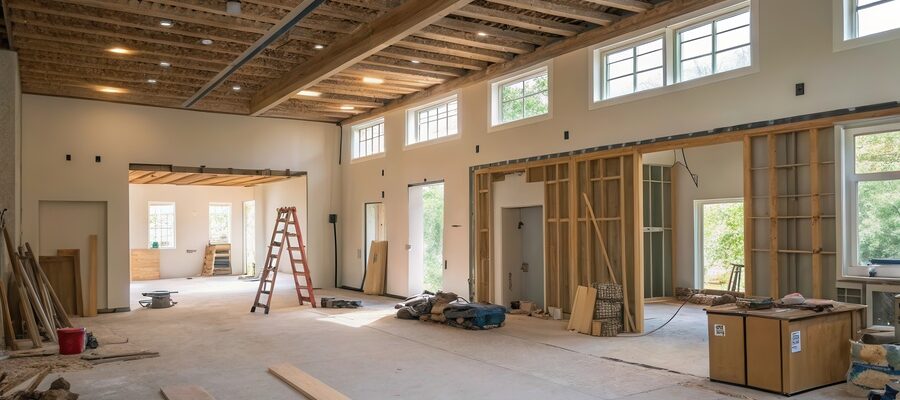 a home during remodeling